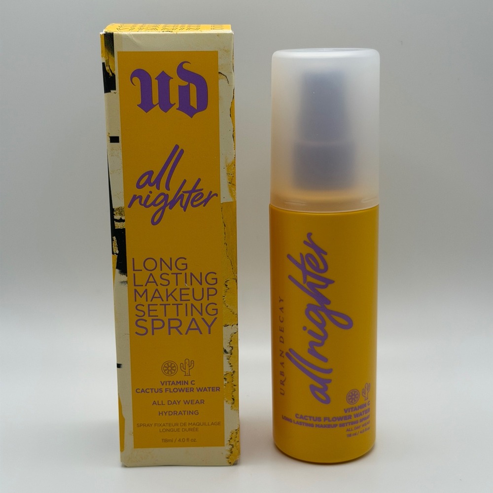 Urban Decay All Nighter Vitamin C Glow Long Lasting Makeup Setting Spray 4oz NEW
